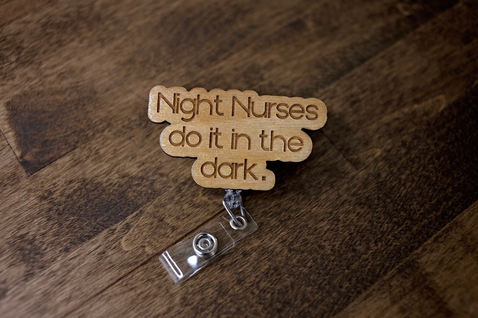 Night Shift Nurse Badge Reel – Pinewood Creek