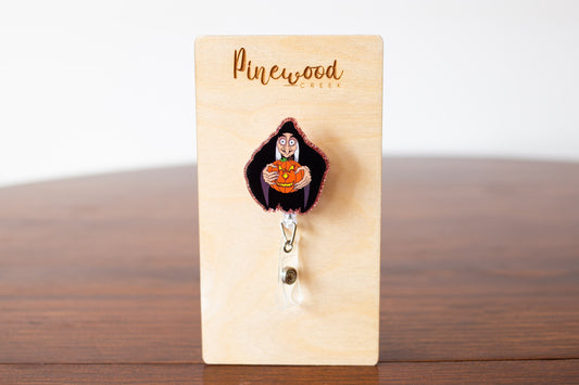 Wicked Witch w/ Pumpkin Badge Reel