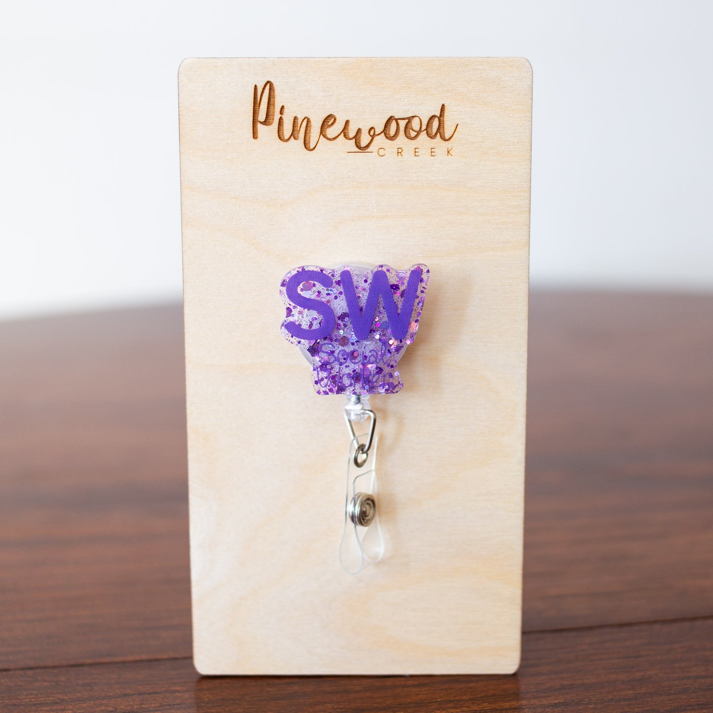 Social Worker Purple Badge Reel