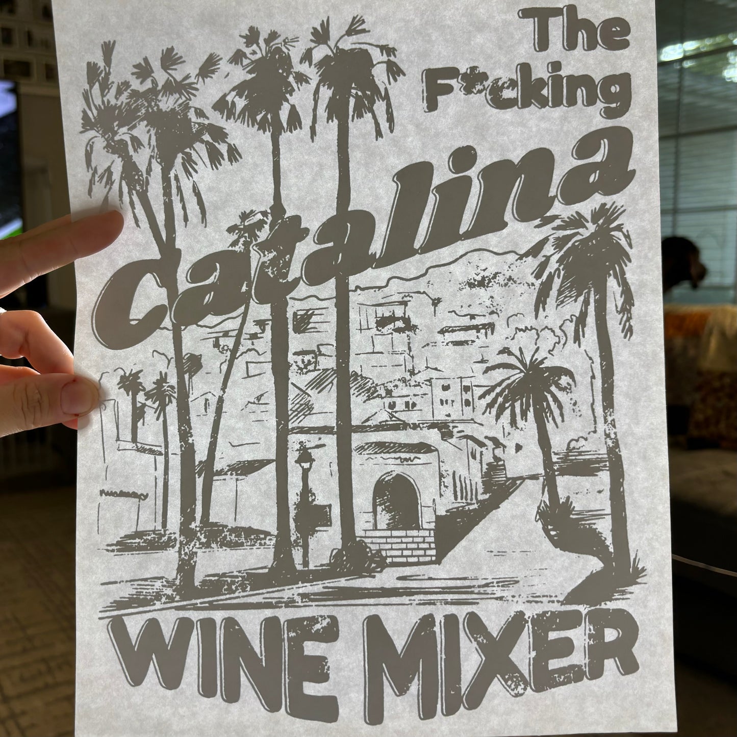 The F*cking Catalina Wine Mixer T-Shirt Transfer