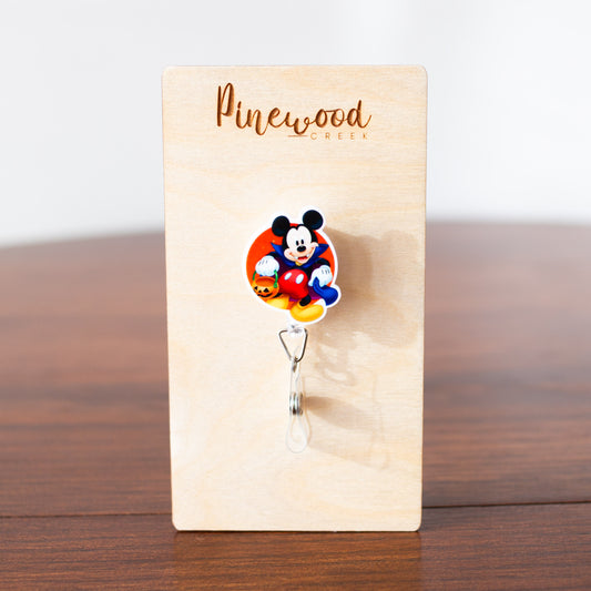 Mickey Halloween Vampire Badge Reel