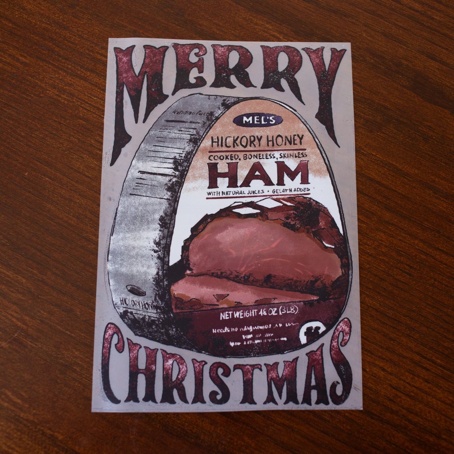 Merry Christmas Hickory Ham T-Shirt Transfer