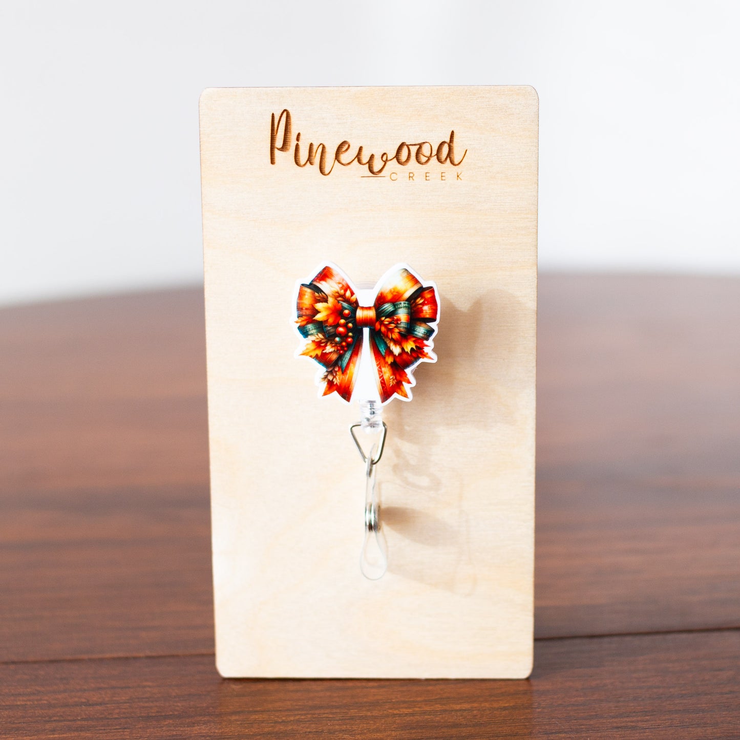 Fall Bow Badge Reel