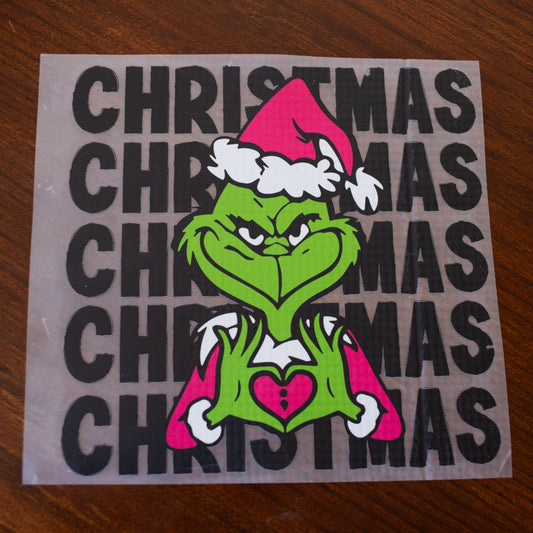 Grinch Christmas Heart T-Shirt Transfer