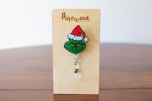 Grinch Christmas Badge Reel