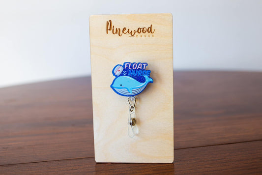 Float Nurse Whale Badge Reel