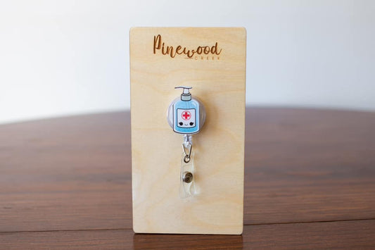 Hand Sanitizer Badge Reel