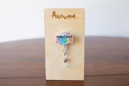 Registered Nurse Pastel Badge Reel