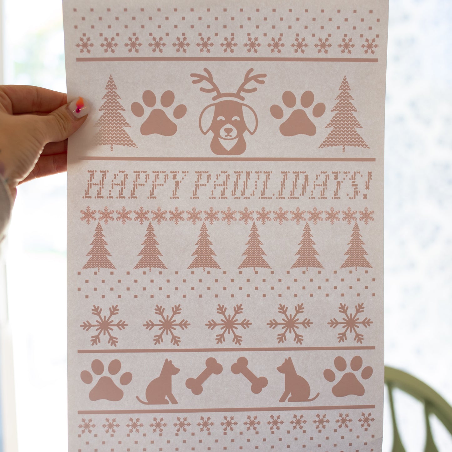 Happy Pawlidays Christmas T-Shirt Transfer