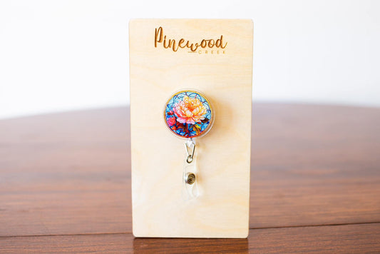 Floral Round Badge Reel