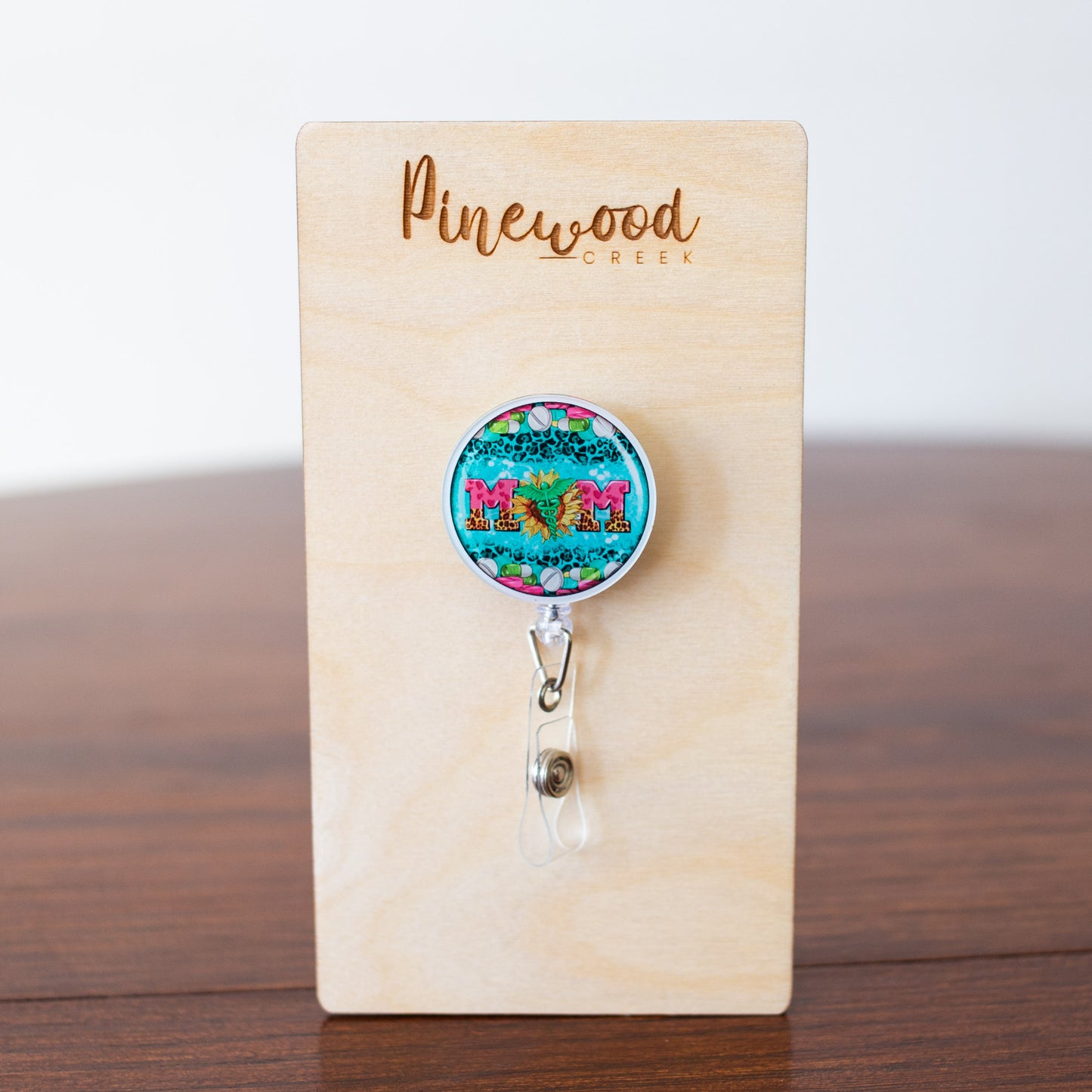 Medical Mom Round Badge Reel