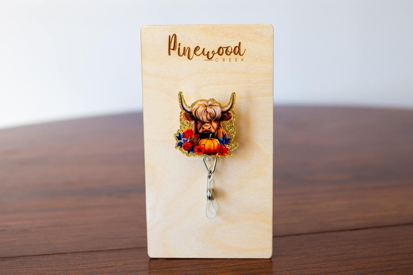 Highland Cow Fall Badge Reel