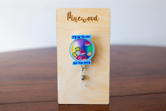 Inside Out It’s Ok to Feel All the Feels Shaker Badge Reel