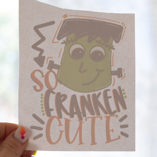 So Franken Cute Kids Halloween T-Shirt Transfer