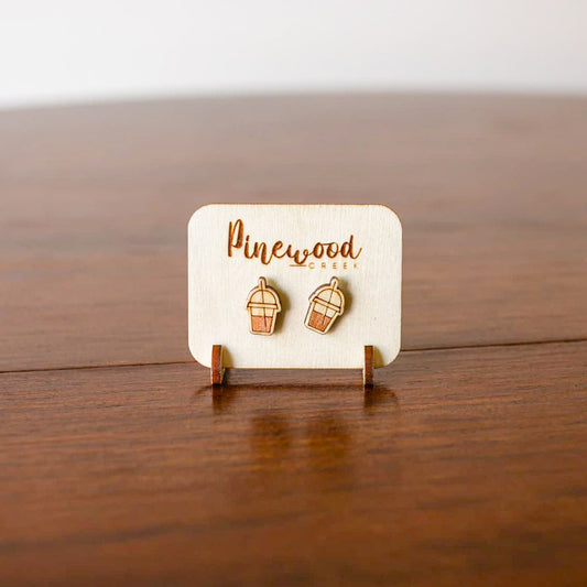 Iced Frappe Coffee Stud Earrings