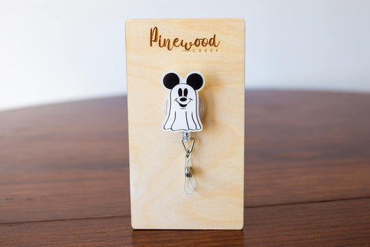 Mickey Mouse Ghost Halloween Badge Reel