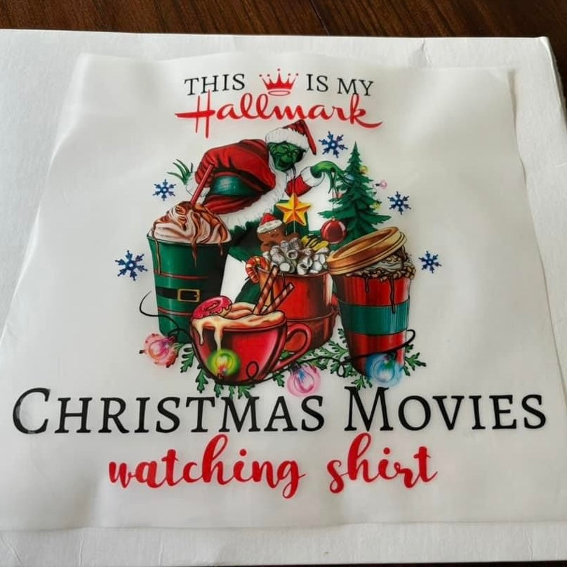 This is my Hallmark Christmas Movie Watching Shirt T-Shirt Transfer