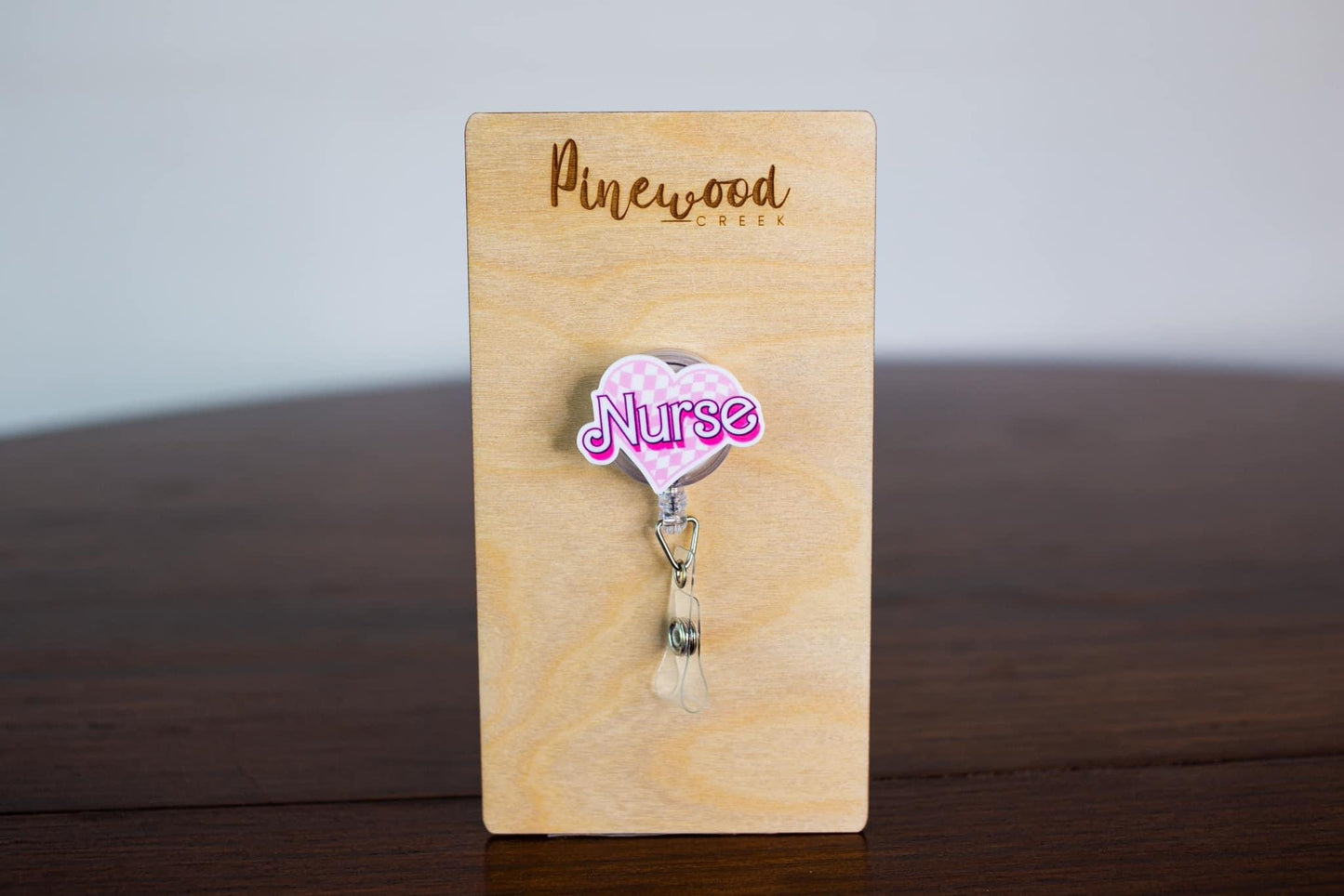 Nurse Barbie Heart Badge Reel