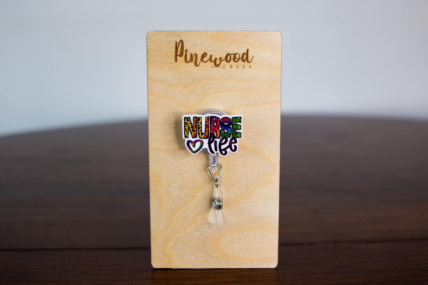 Nurse Life Multi Color Leopard w/Heart Badge Reel