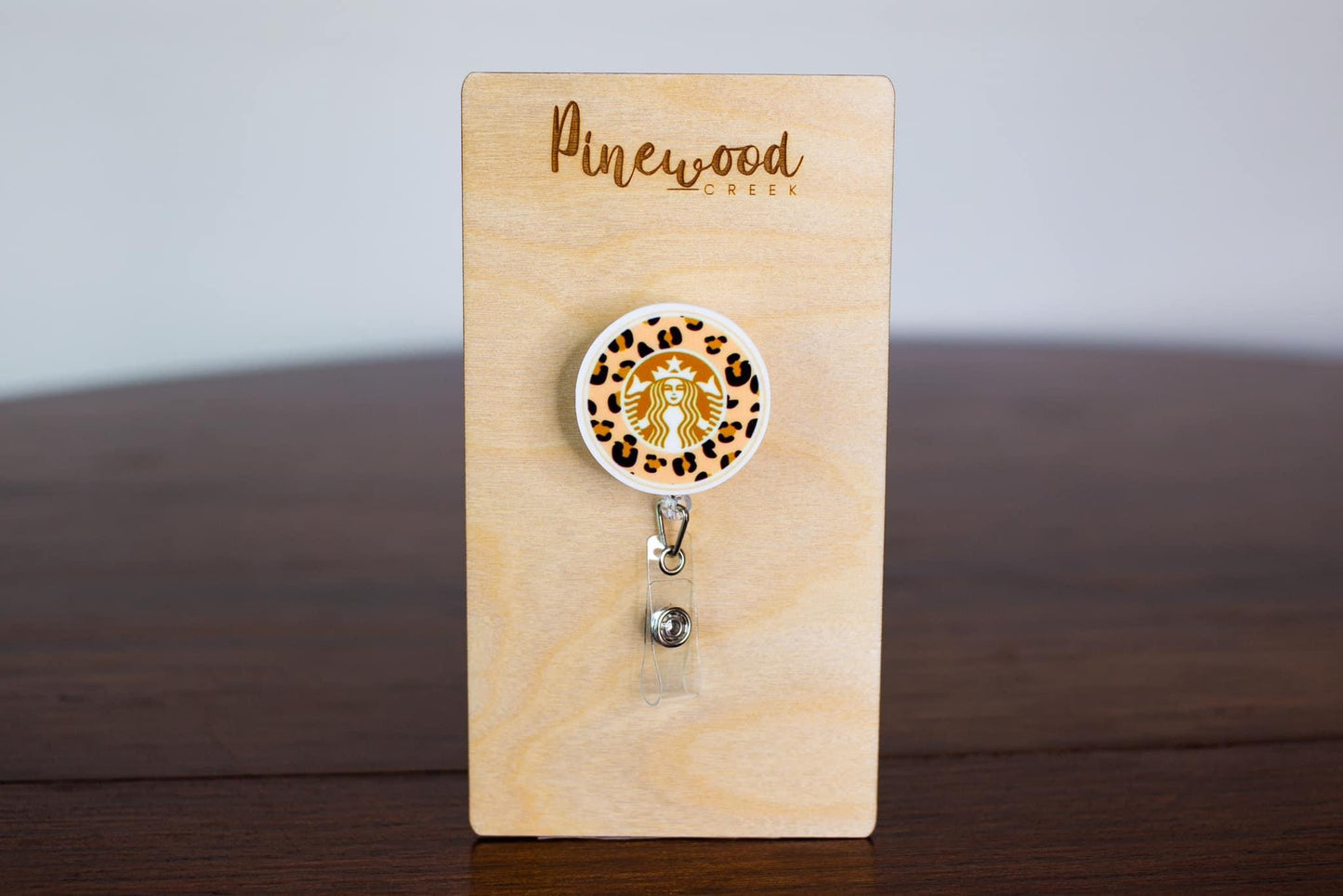 Starbucks Coffee Leopard Badge Reel