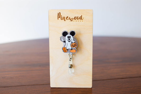 Mickey Mouse Ghost Halloween Badge Reel