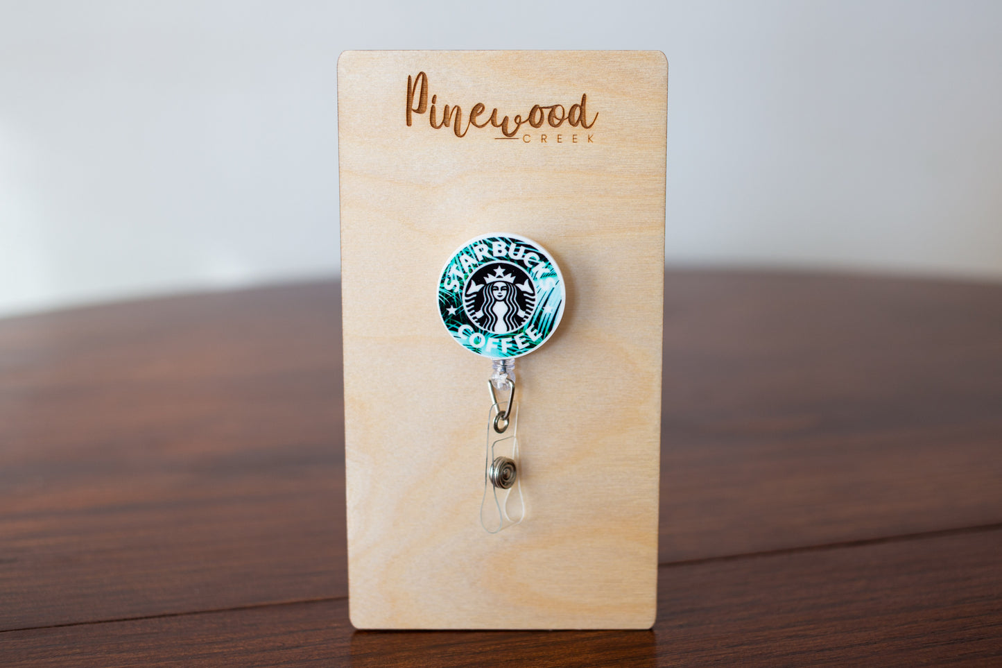 Starbucks Coffee Round Badge Reel