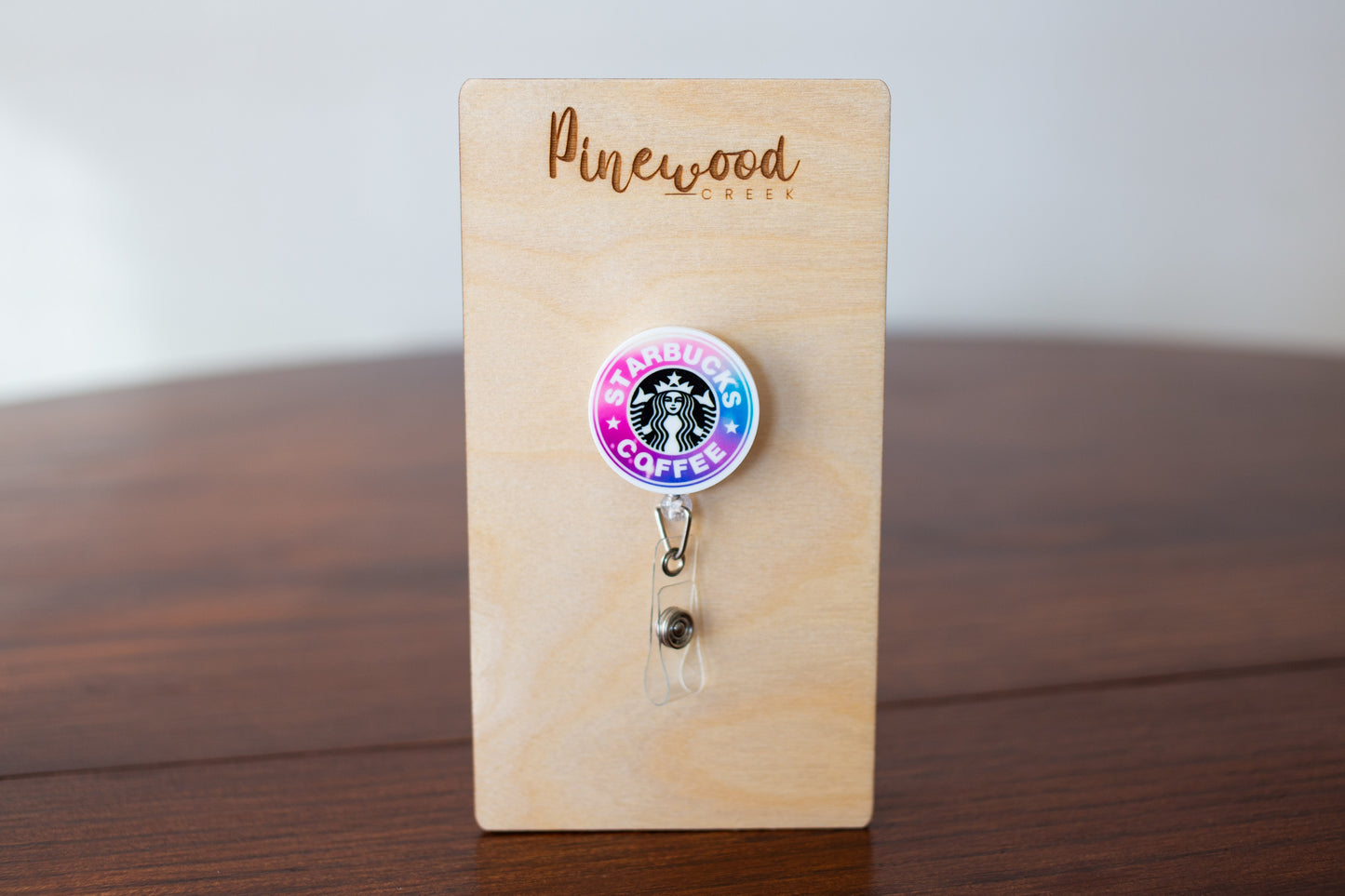 Starbucks Coffee Round Badge Reel