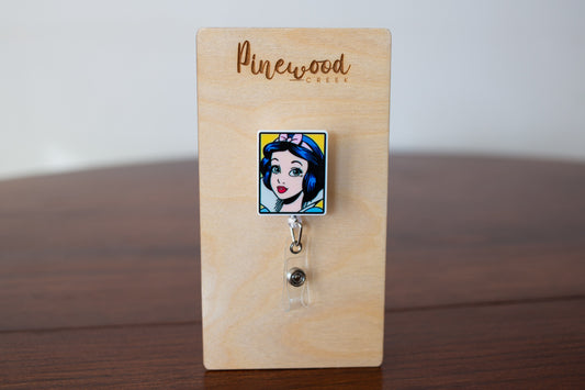 Snow White Comic Book Square Badge Reel