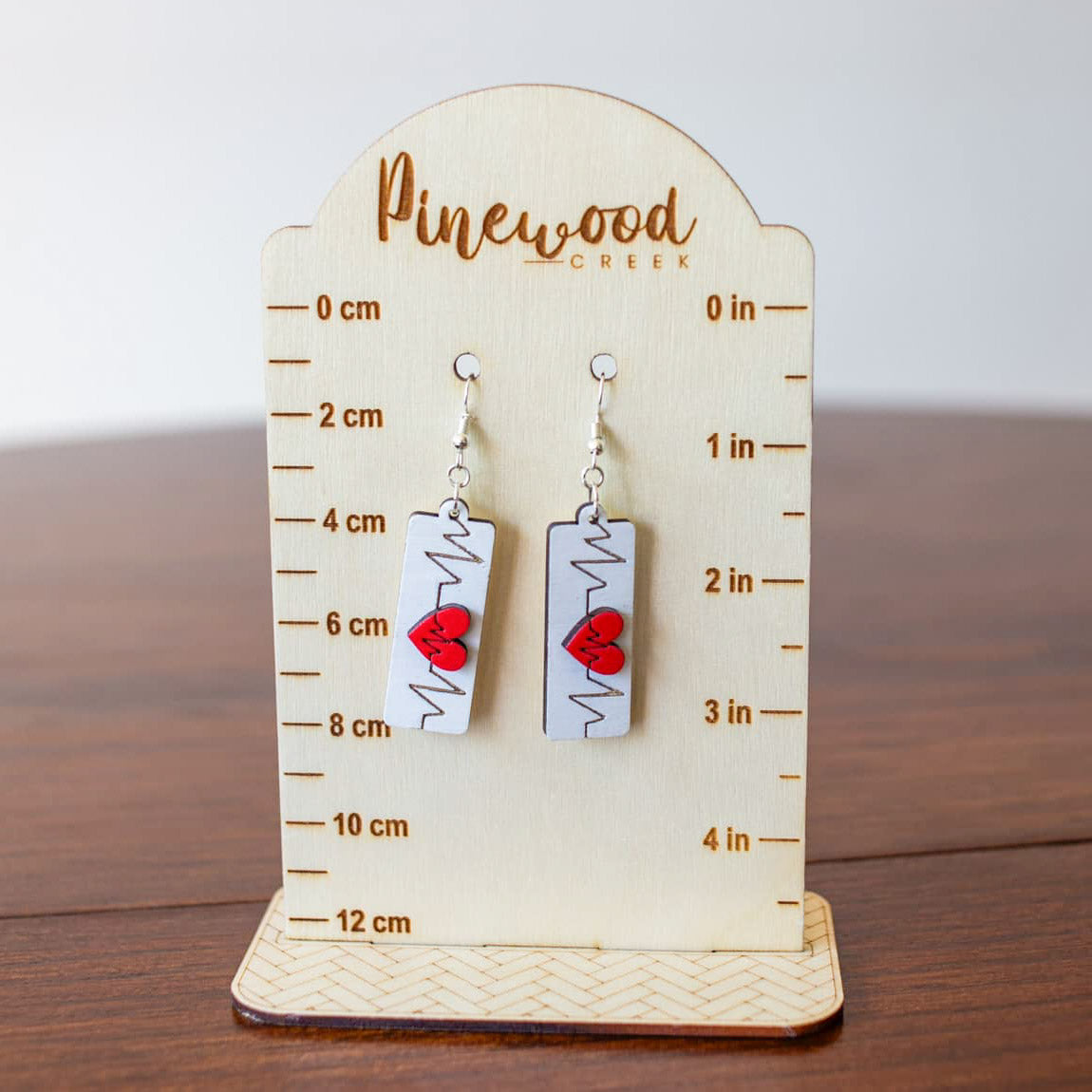 Heart Heartbeat Drop Earrings