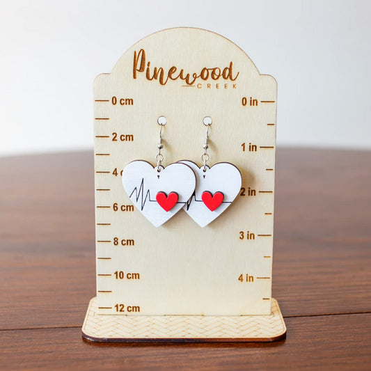 Heart Heartbeat Drop Earrings