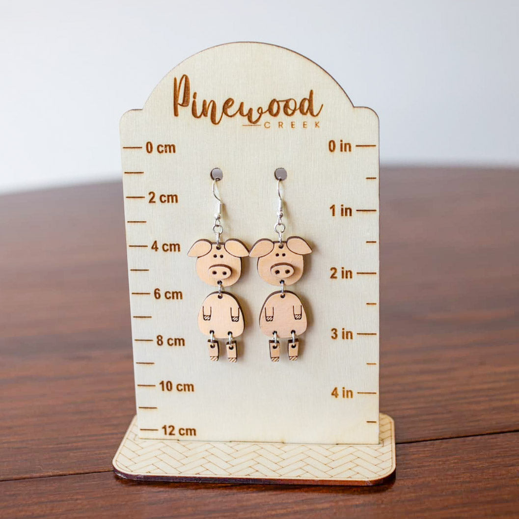 Pig Drop Earrings