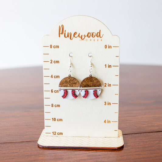 Baseball Drop Earrings