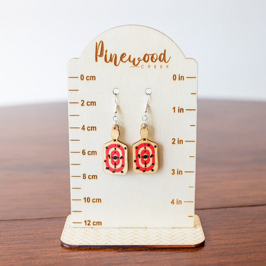 Shooting Range Target Drop Earrings