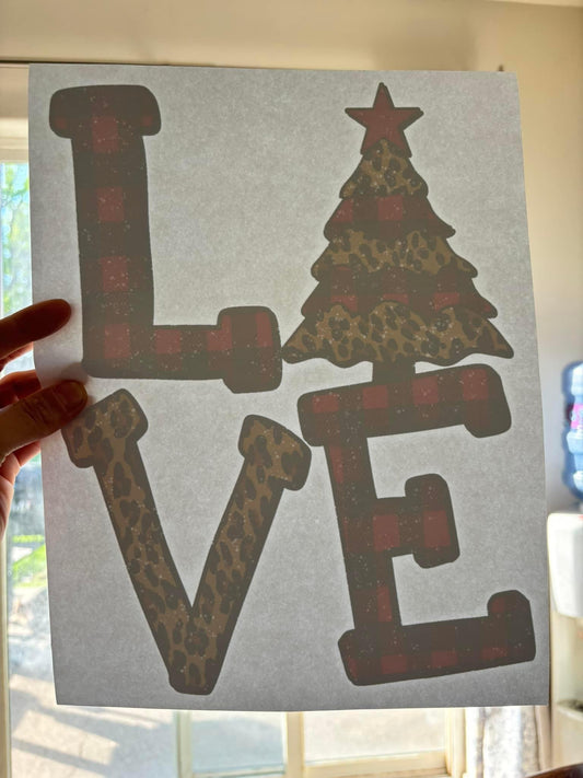 Love Christmas Tree T-Shirt Transfer