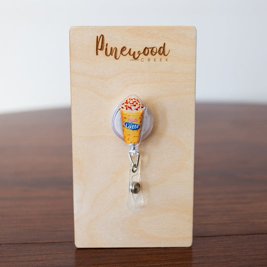 Dunkin Donuts Iced Latte Badge Reel