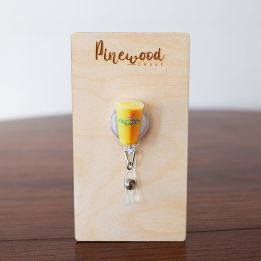 Dunkin Donuts Mango Smoothie Badge Reel