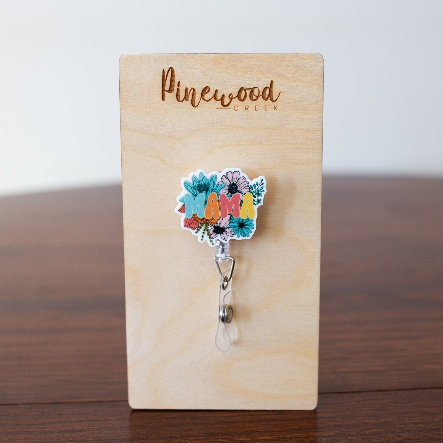 Mama Floral Badge Reel