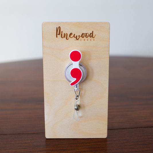 Semicolon Badge Reel