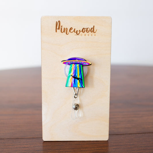 UFO Rainbow Badge Reel