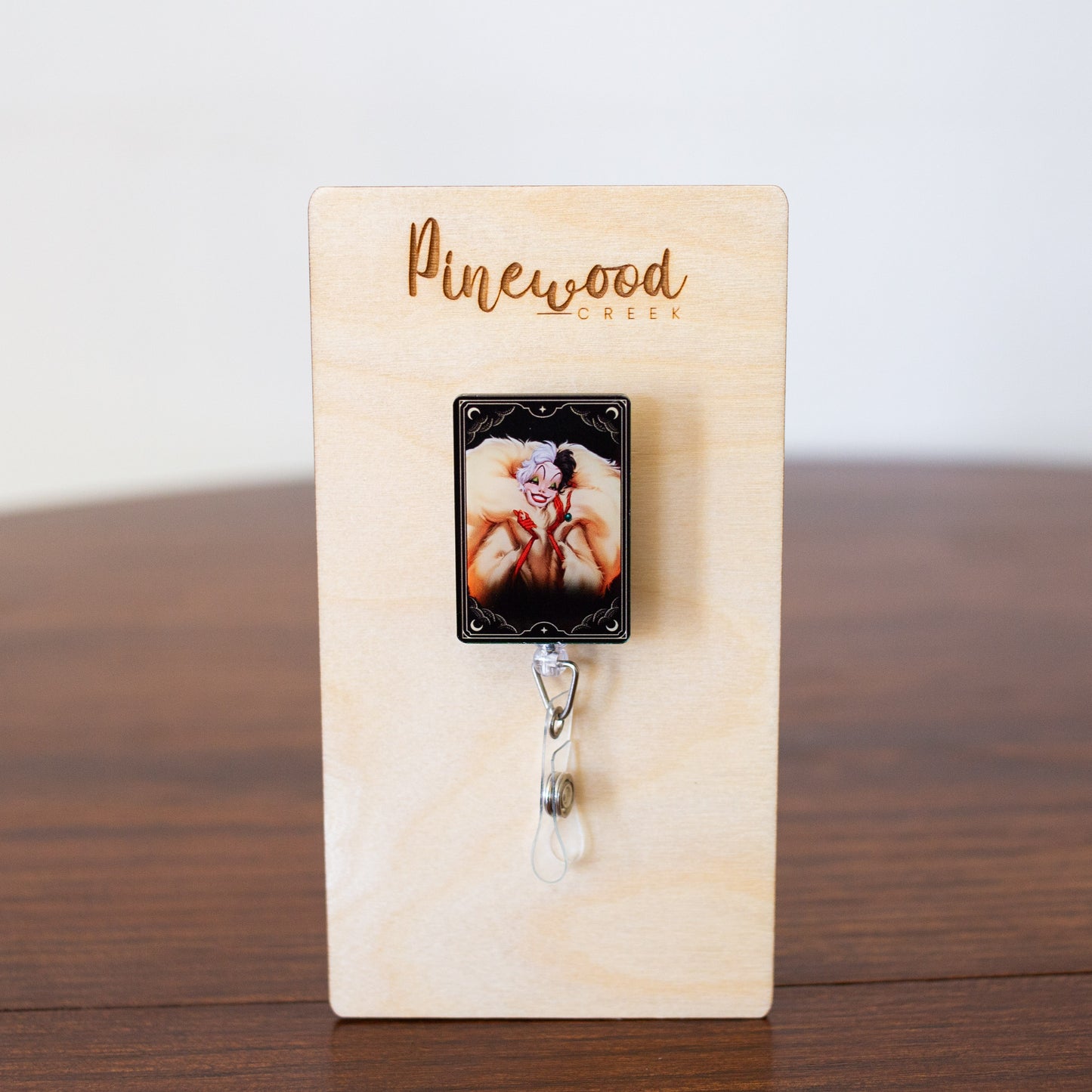 Cruella De Vil Square Badge Reel