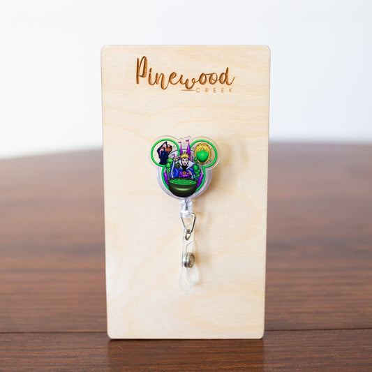 Evil Queen Mickey Ears Badge Reel