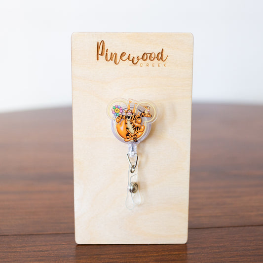 Tigger Mickey Ears Badge Reel