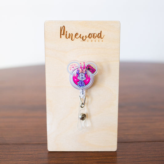 Minnie Mouse Mickey Ears Badge Reel