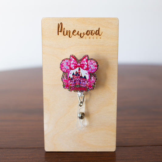 Minnie Head Disneyland Badge Reel